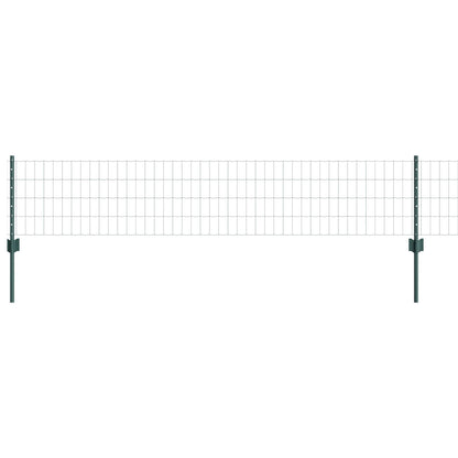 Euro Omheining Met 5 U-Palen Groen 0.4X10 M Staal