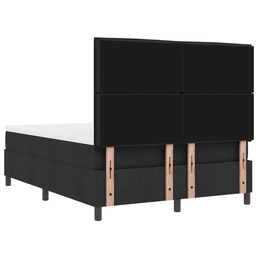 Boxspringbed Met Matras En Bank Stof Zwart 140 x 190 cm Lijnen ontwerp