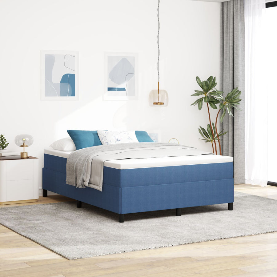 Bedframe Corduroy Stof Blauw 160 x 200 cm
