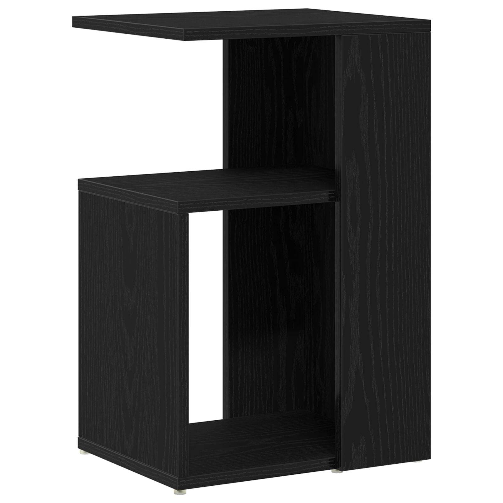 Bijzettafel 36X30X56 Cm Bewerkt Hout Zwart eiken