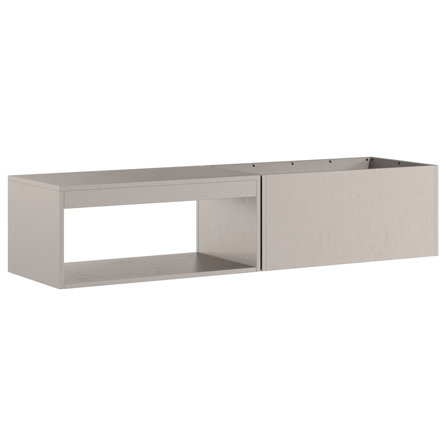 Vuurkorf Met Houtopslag 160X45X35 Cm Verweerd Staal Verweerd Staal/Bruin