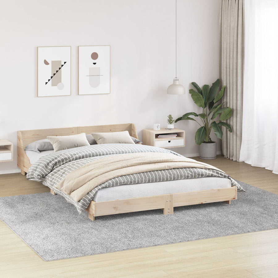 Shaggy Vloerkleed Met Latex Onderlaag Grijs 240 x 340 cm