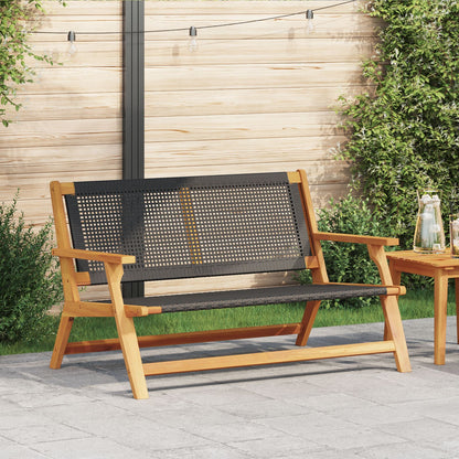 Tuin 122X76X73,5 Cm Massief Acaciahout Zwart Bank