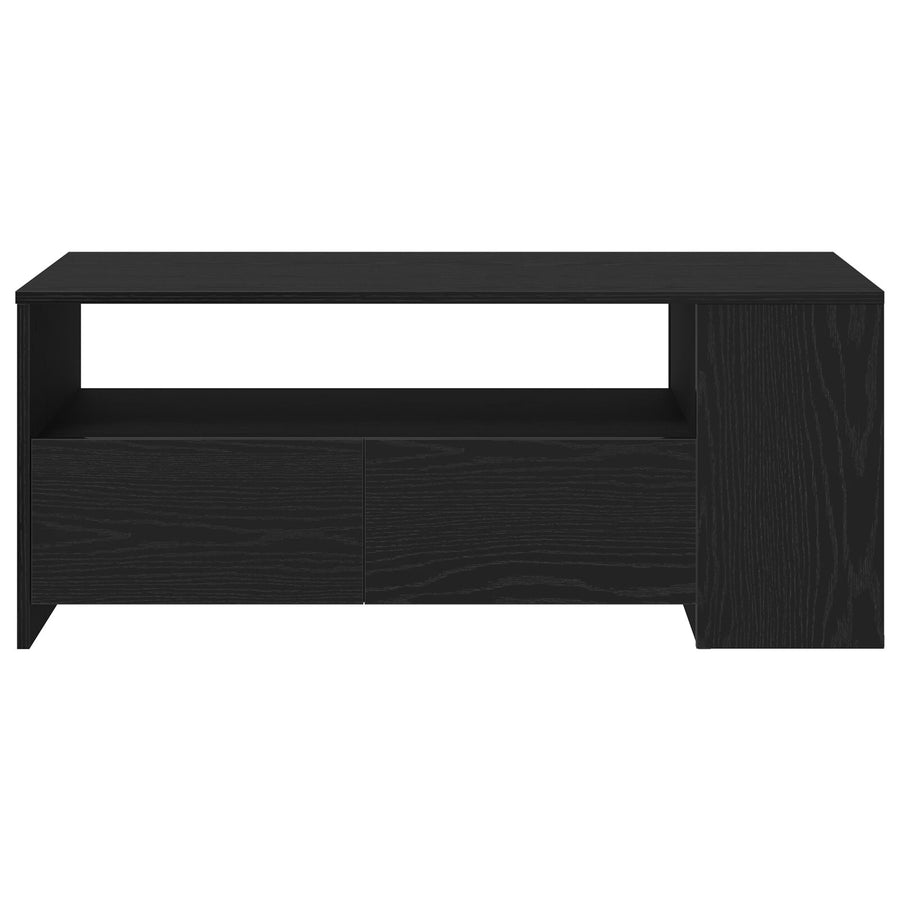 Zwarte Eikenhouten Salontafel 102X55X43.5 Cm Gemaakt Van Engineered Wood