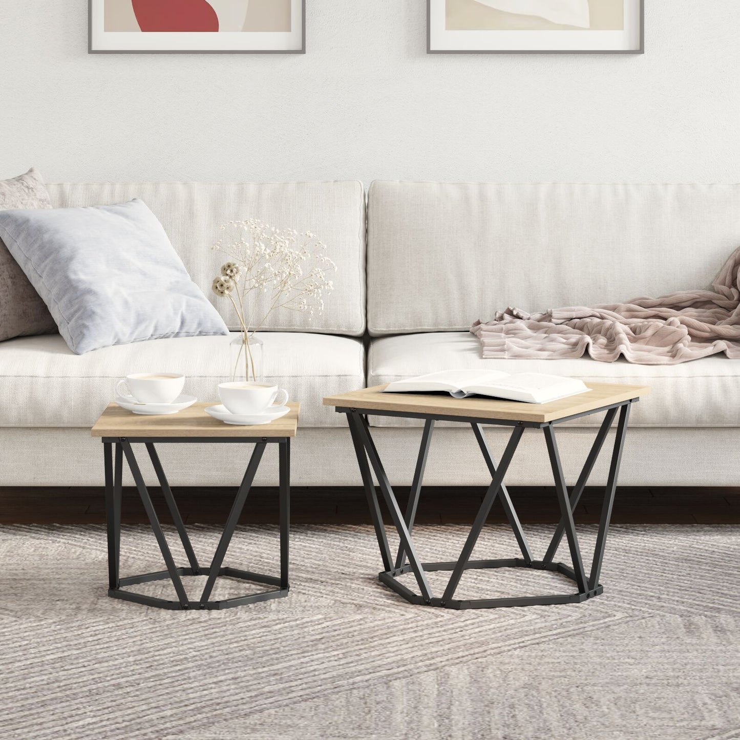 Salontafel Ijzer Pb Sonoma eiken