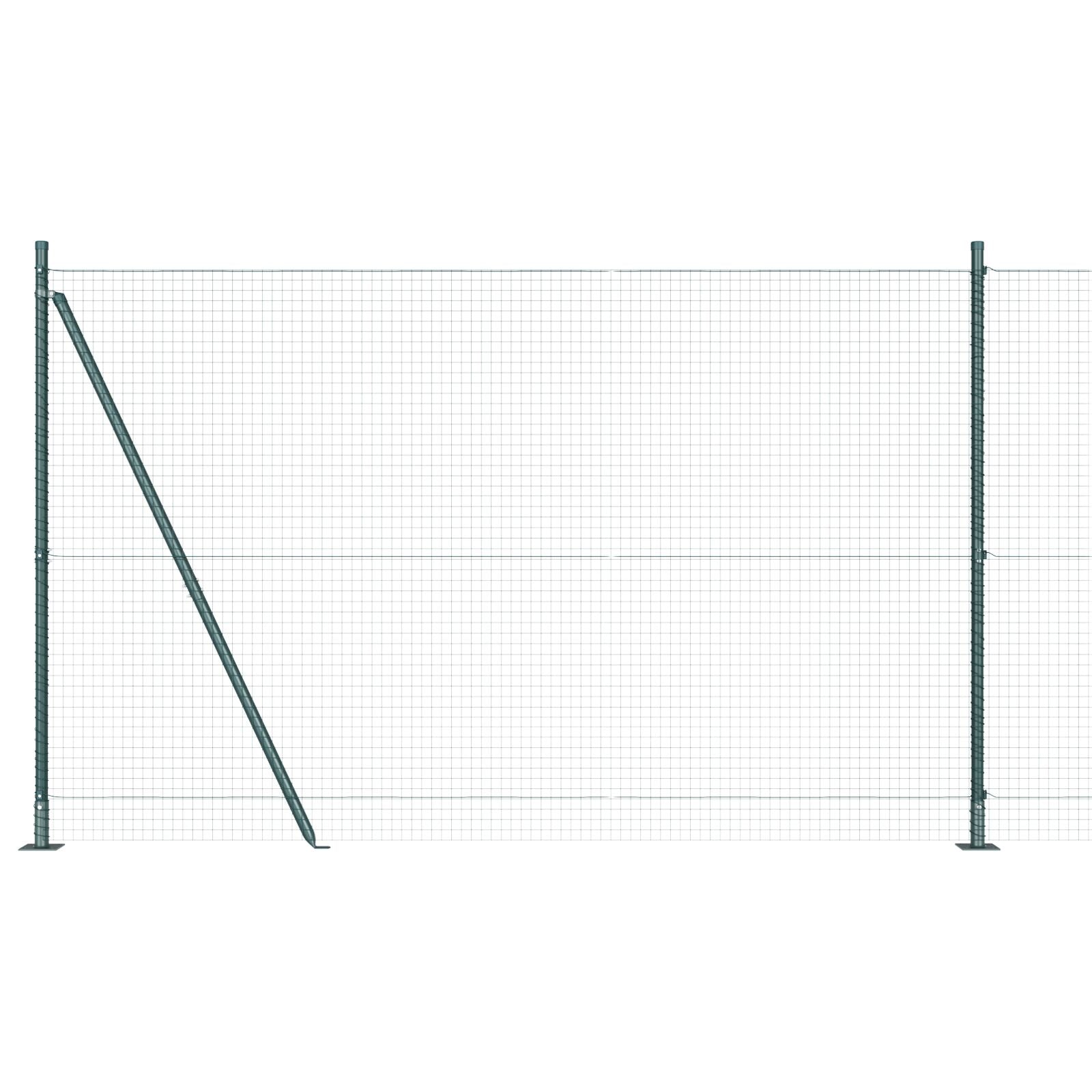 Gelast Draadhek Met 13 Flenspalen Groen 1,6X25 M Staal Gegalvaniseerd Staal