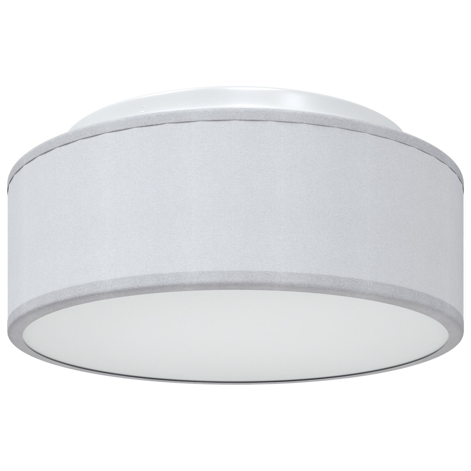 Plafondlampen Inbouw Ø 30 Cm Stof E27 Ø30 x 13.5 cm Grijs zonder sterrenlampenkap
