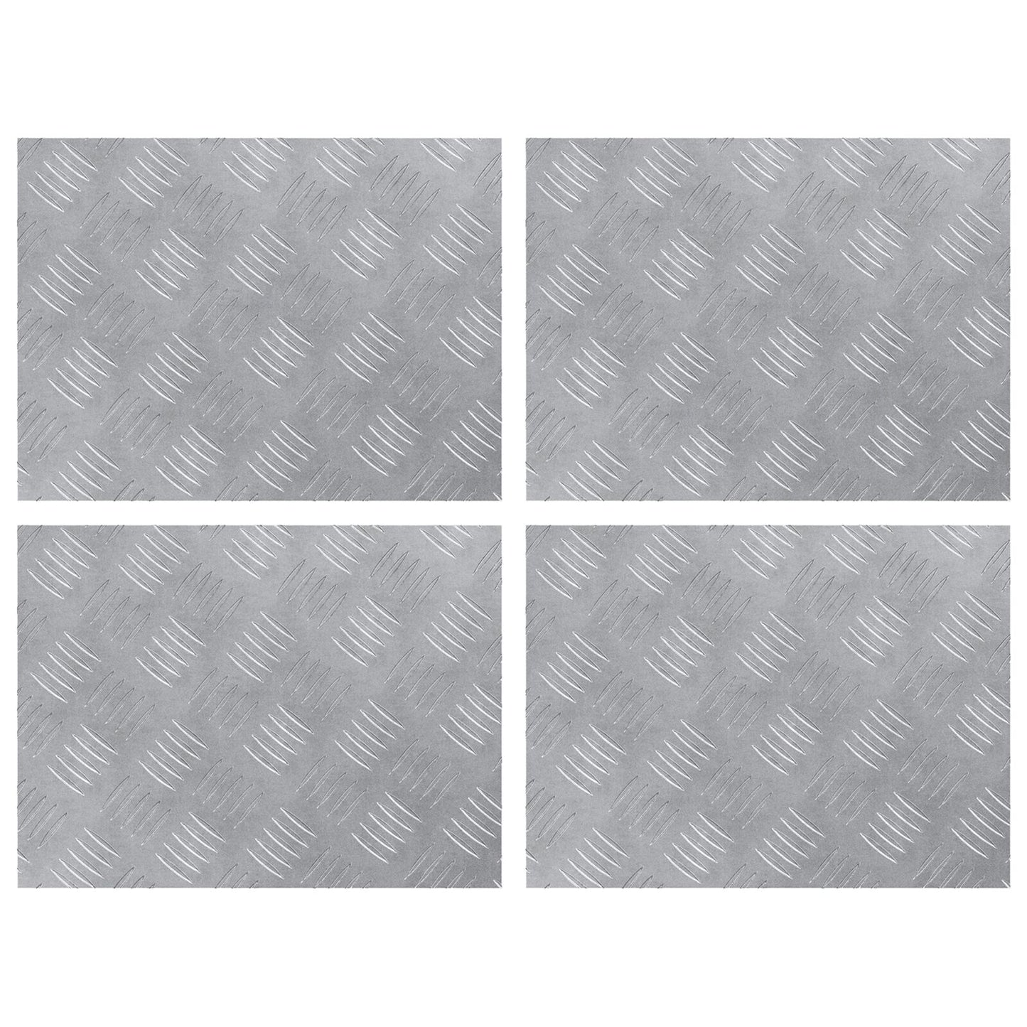 Aluminium Checker Platen 4 Stuks Antislip 40X30 Cm 40 x 30 x 0.3 cm Rechthoekig