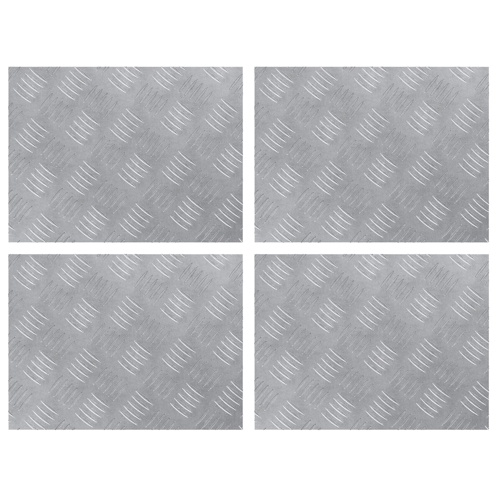 Aluminium Checker Platen 4 Stuks Antislip 40X30 Cm 40 x 30 x 0.3 cm Rechthoekig