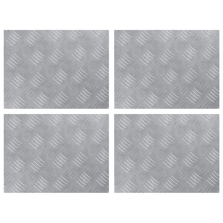 Aluminium Checker Platen 4 Stuks Antislip 40X30 Cm 40 x 30 x 0.3 cm Rechthoekig