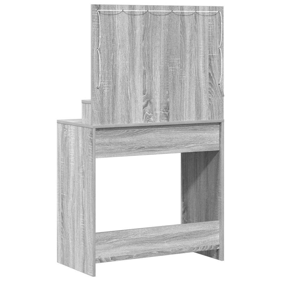 Kaptafel Met Led Verlichting 79X41X135 Cm Grijs sonoma 75,5 x 41 x 135 cm