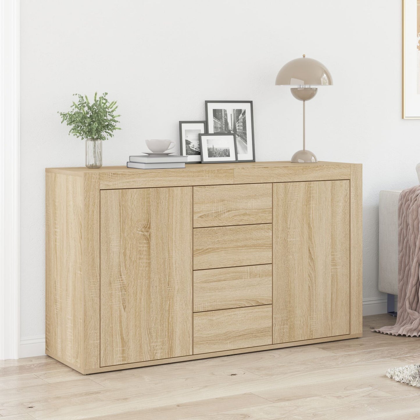 Dressoir Sonoma Eiken Bewerkt Hout 120 X 36 X 69 Cm Opslag