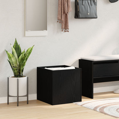 Plantenbak 40X40X40 Cm Engineered Wood Zwart eiken