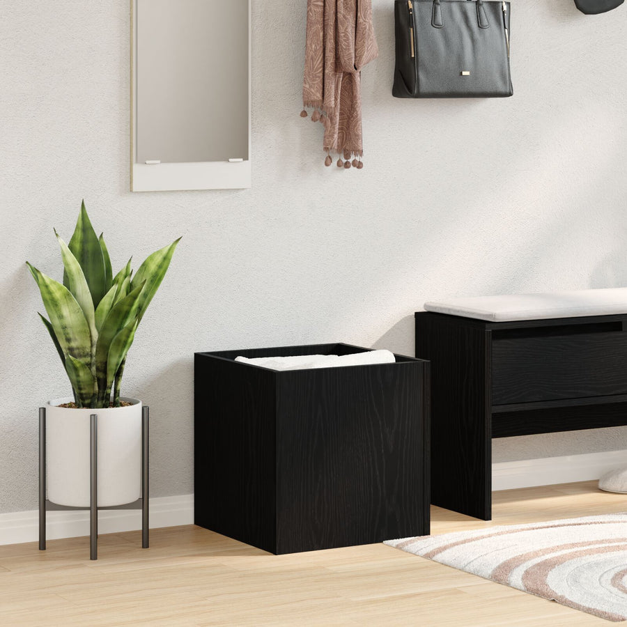Plantenbak 40X40X40 Cm Engineered Wood Zwart eiken