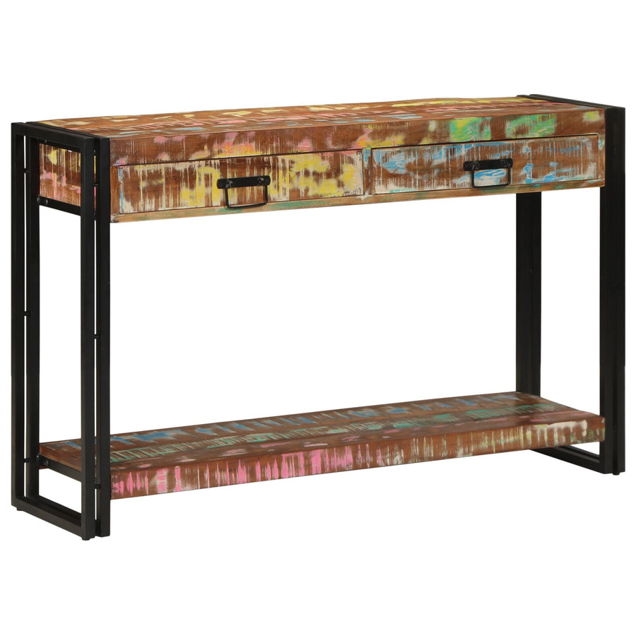 Console Tafel Meerkleurig 120X33X75 Cm Massief Hout Gerecycled 120 cm Massief gerecycled hout