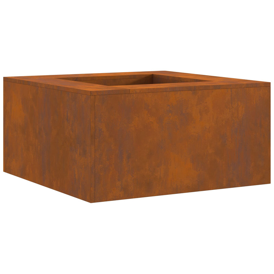 Vuurkorf Vierkant Weervast Staal 80 x 80 x 40 cm Roestbestendig staal/Bruin