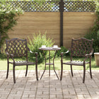 Tuinstoel 2 stuks brons 56x55x92.5 cm metaal