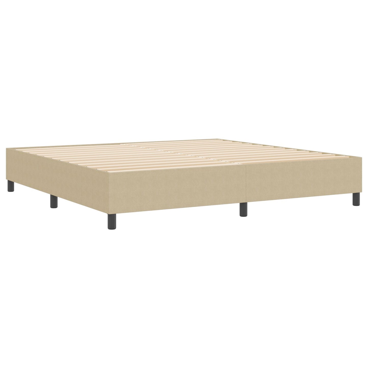 Boxspring Bed Katoenen Stof Lichtgroen grijs 200 x 200 cm