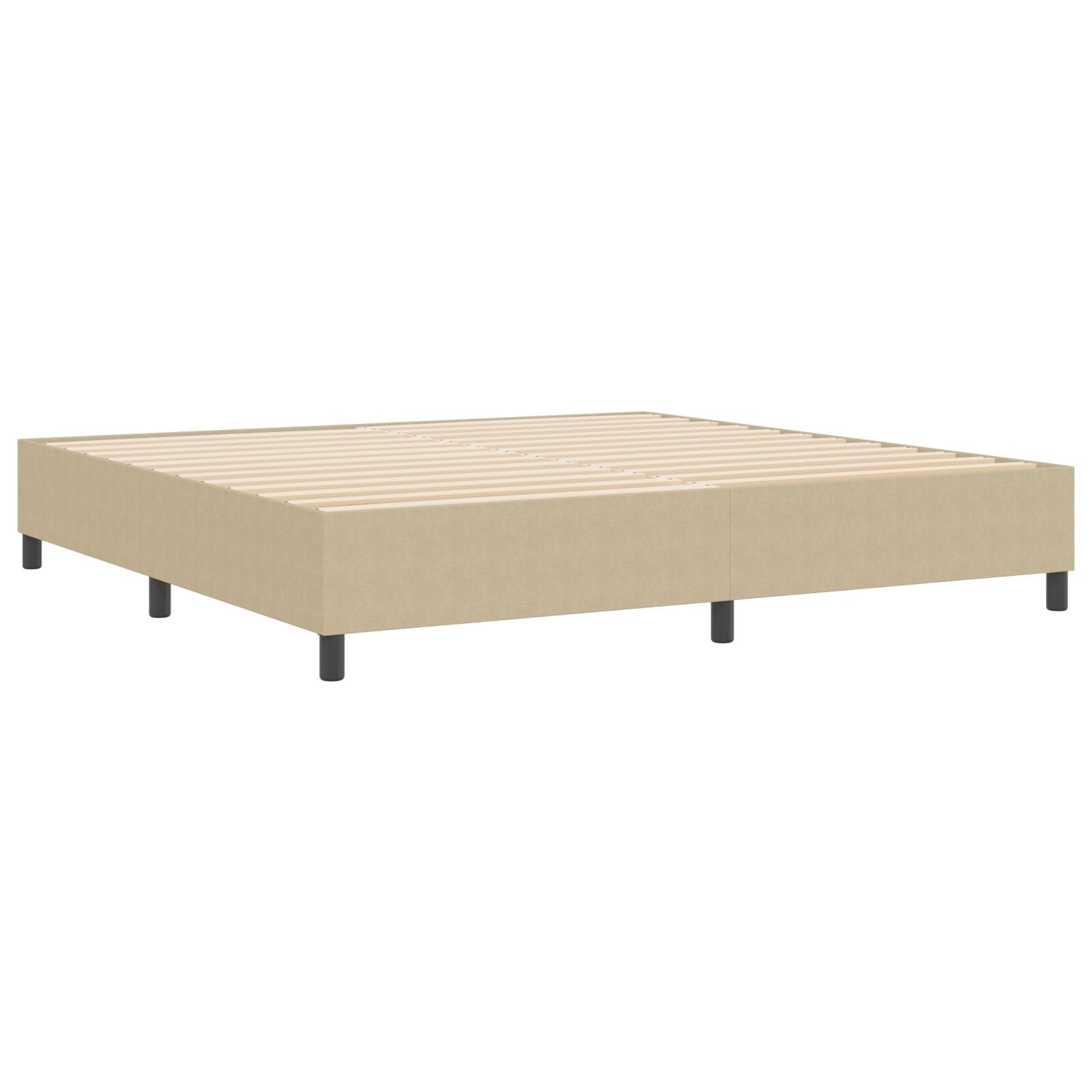 Boxspring Bed Katoenen Stof Lichtgroen grijs 200 x 200 cm