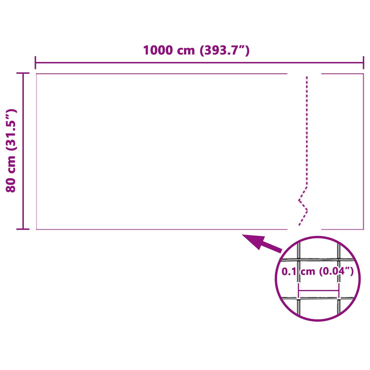 Insectenmesh Scherm Vezelglas Wit 80 x 1000 cm
