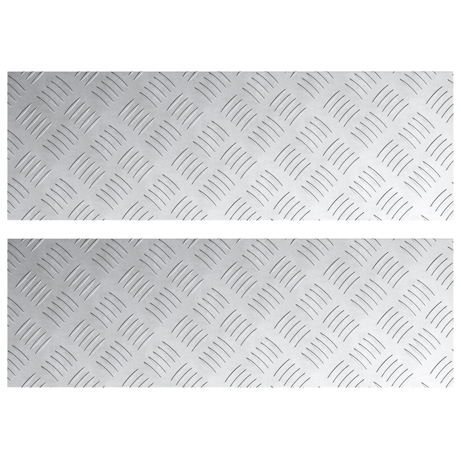 Aluminium Checkerplaten 2 Stuks Anti-Slip 75X25 Cm 75 x 25 x 0.2 cm Rechthoekig
