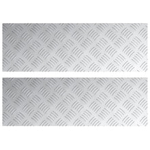 Aluminium Checkerplaten 2 Stuks Anti-Slip 75X25 Cm 75 x 25 x 0.2 cm Rechthoekig