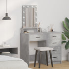 Kaptafel grijs 50x41x140 cm met lade en LED