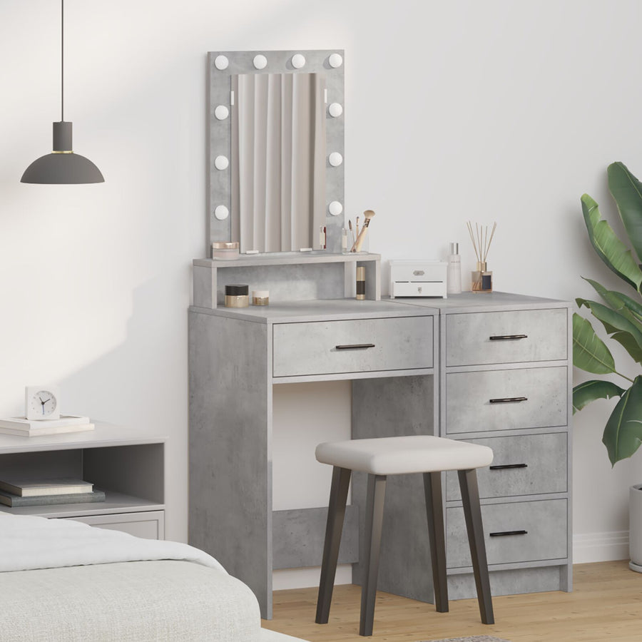 Kaptafel Met Led-Verlichting Betongrijs Beton grijs 50 x 41 x 140 cm