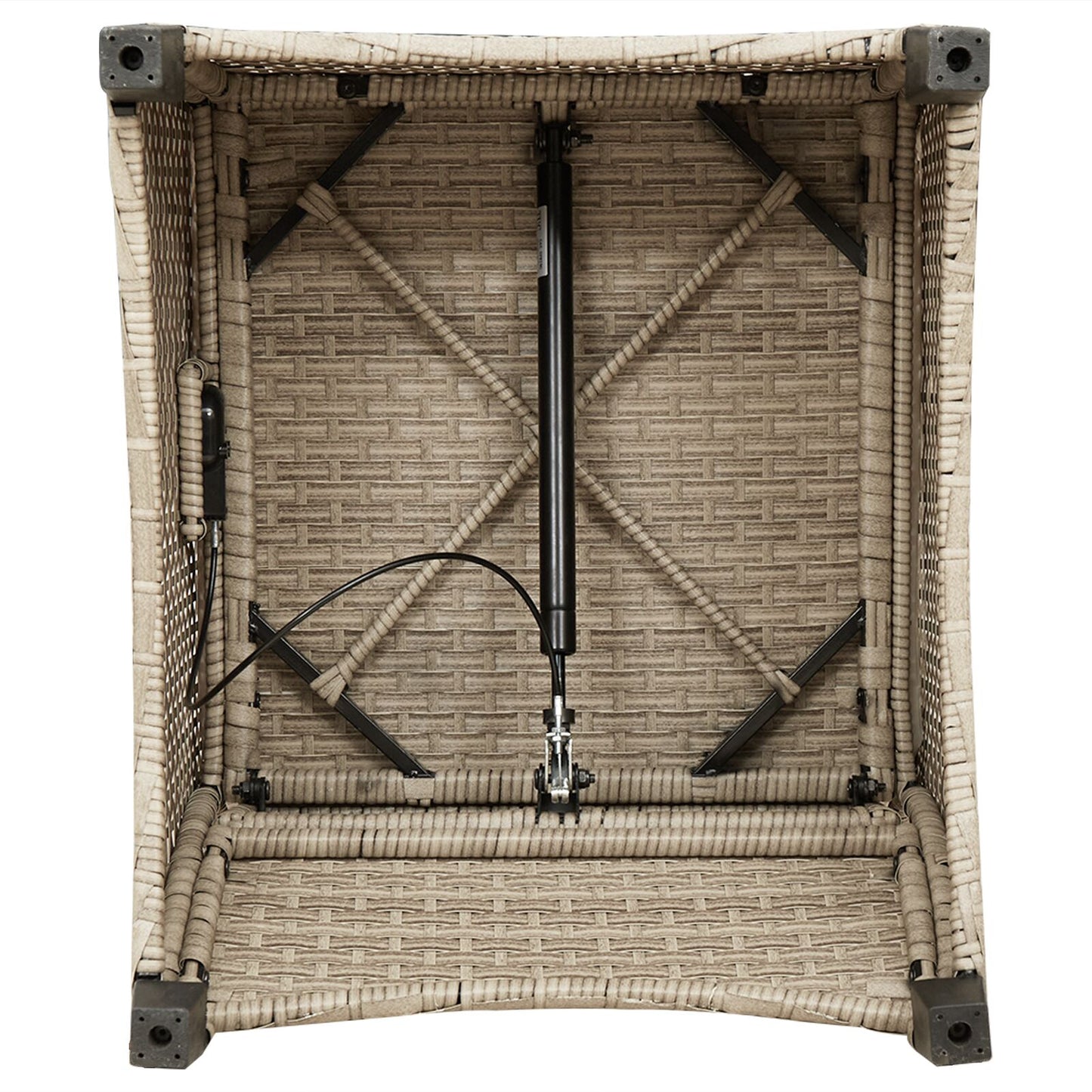 Relaxstoel Met Kussen Poly Rattan Beige