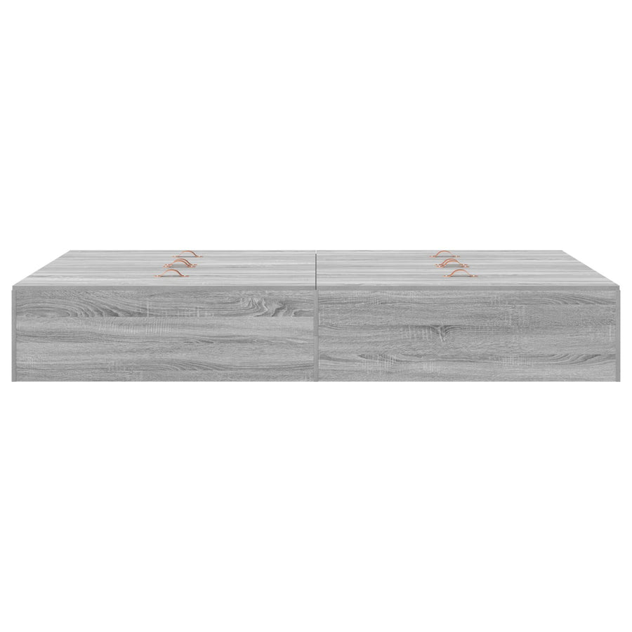 Opbergbedframe Grijs Sonoma 120 x 190 cm
