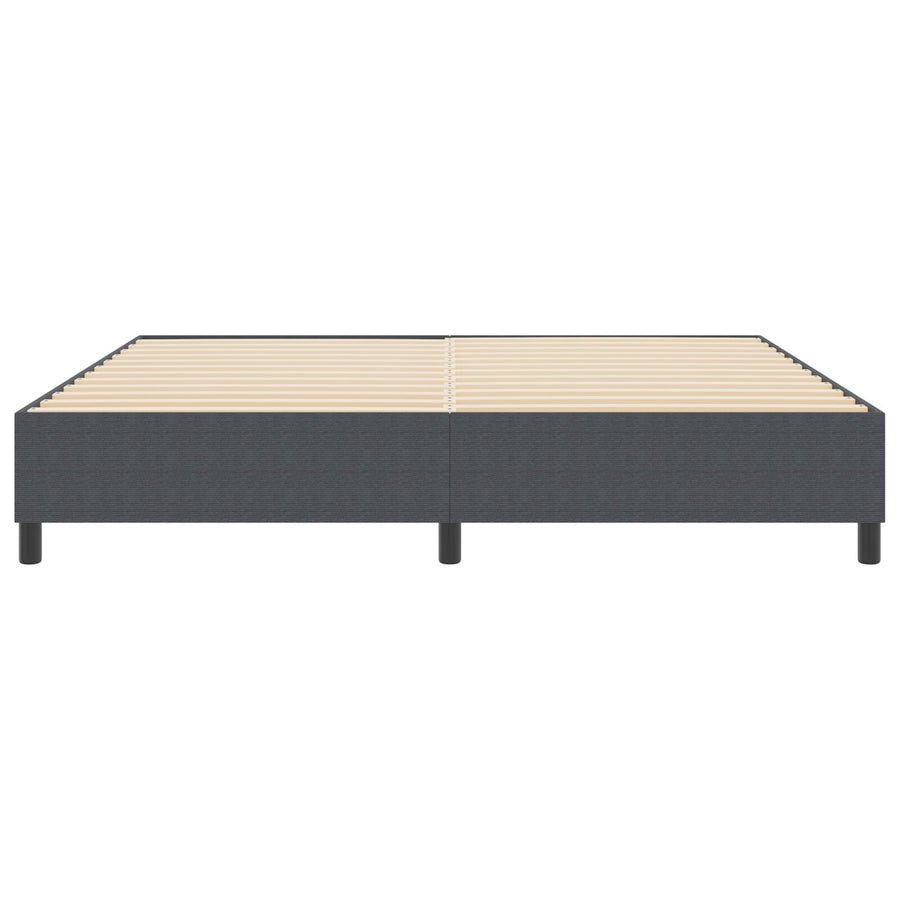 Boxspringbed Corduroy Stof Donkergrijs 200 x 200 cm