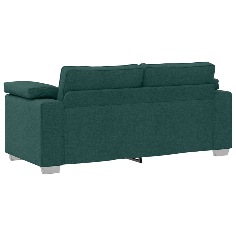 Bank Polyester Standaard Duurzaam 3-Zitsbank Donkergroen 140 cm
