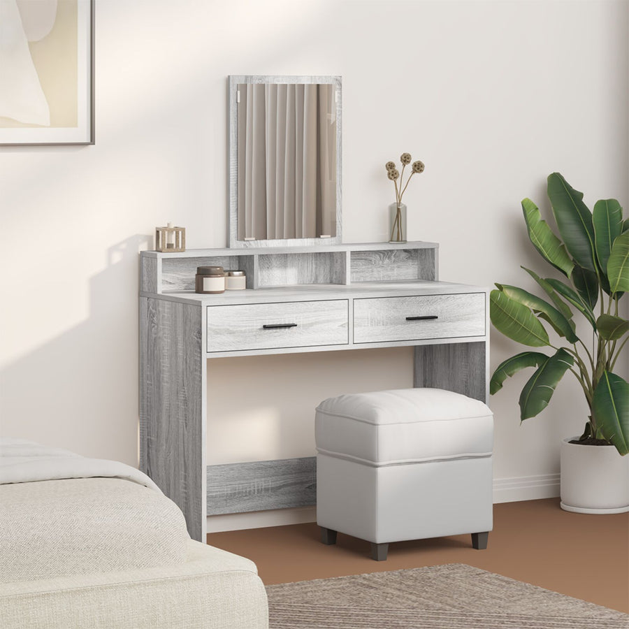 Kaptafel Met Lades Grijs Sonoma 100 x 41 x 140 cm Grijze sonoma