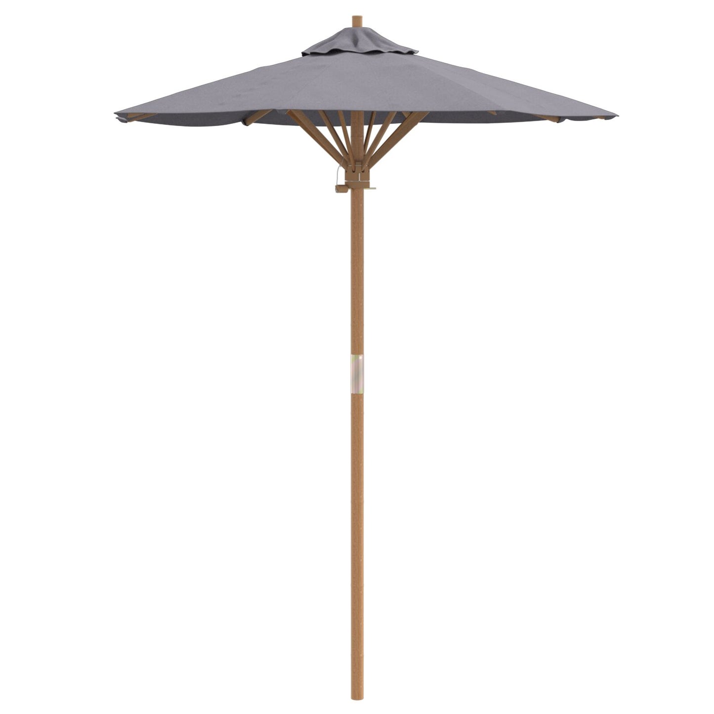 Tuin Parasol 150X210 Cm Bamboe 150 x 150 x 210 cm Donkergrijs