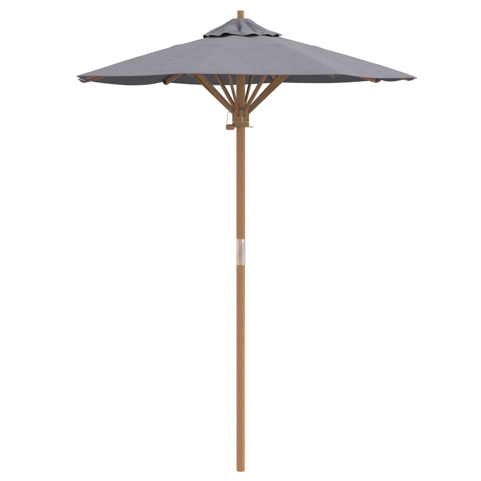 Tuin Parasol 150X210 Cm Bamboe 150 x 150 x 210 cm Donkergrijs