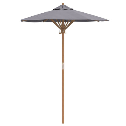 Tuin Parasol 150X210 Cm Bamboe 150 x 150 x 210 cm Donkergrijs