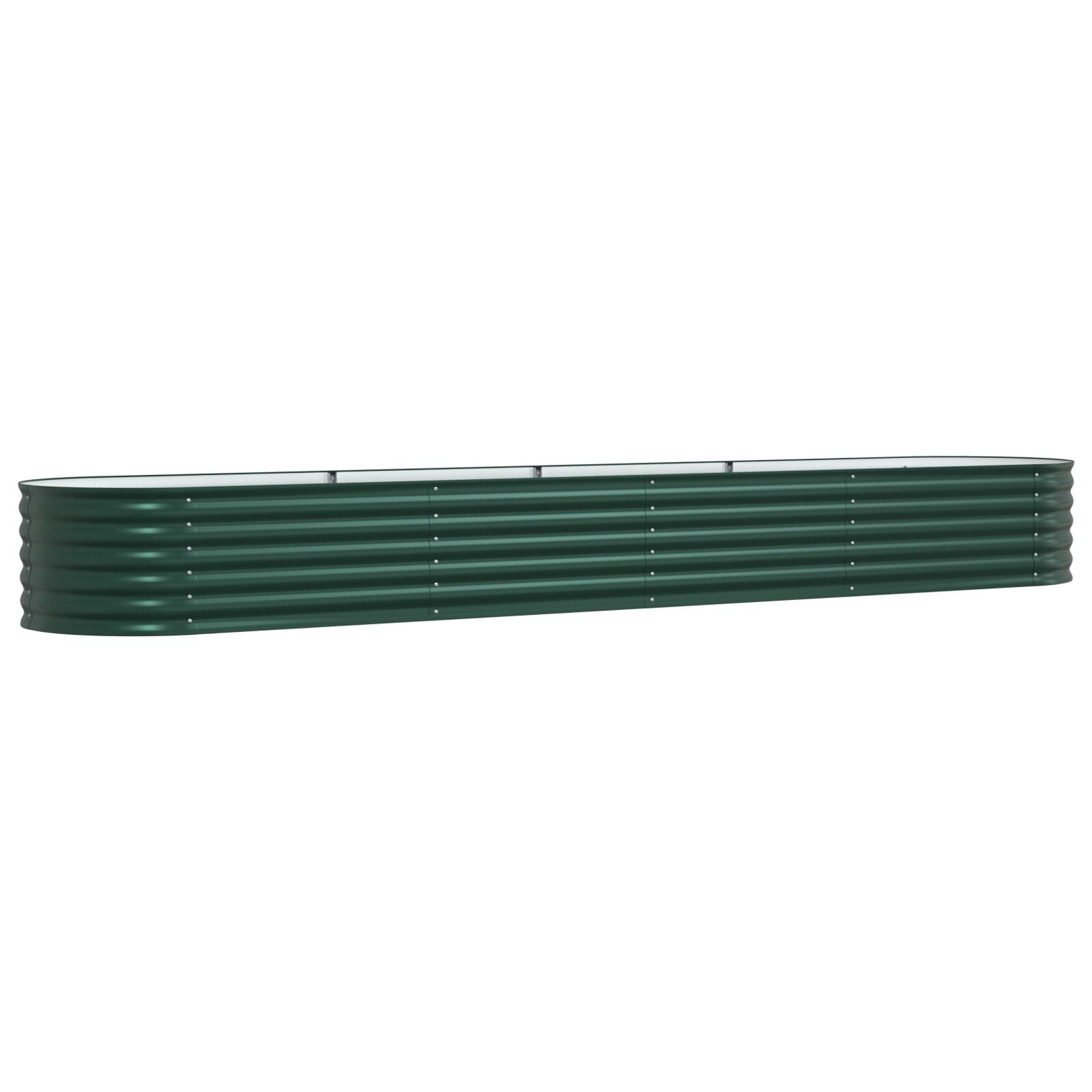 Tuin Raised Bed Gegalvaniseerd Staal 400 x 80 x 44 cm Groen