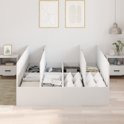 Opbergbedframe Wit 140 x 190 cm