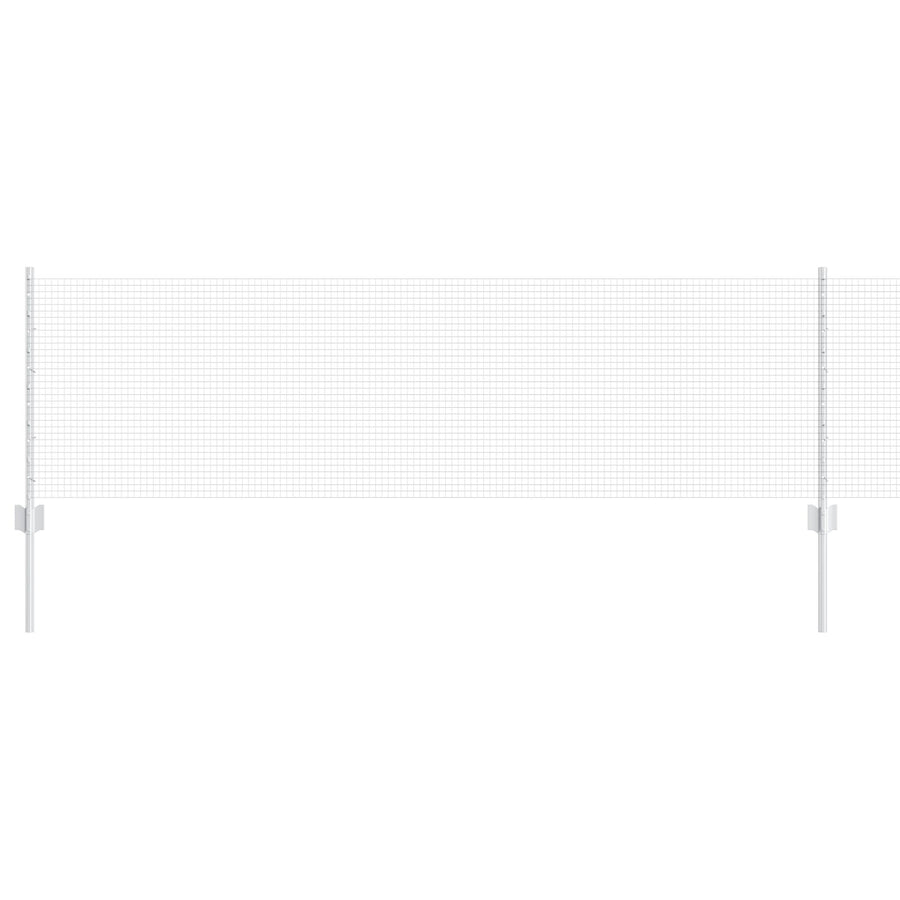 Gelaste Draadhek Met 5 U-Palen Zilver 0.6X25 M Staal