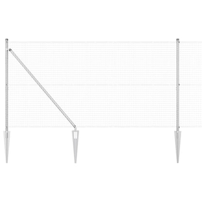 Gelaste Draad Omheining Met 7 Spike Staken 1.4X10 M Gegalvaniseerd Staal Gegalvaniseerd Staal
