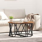 Coffee Table Old Wood 80 x 80 x 42 cm Engineered wood and steel