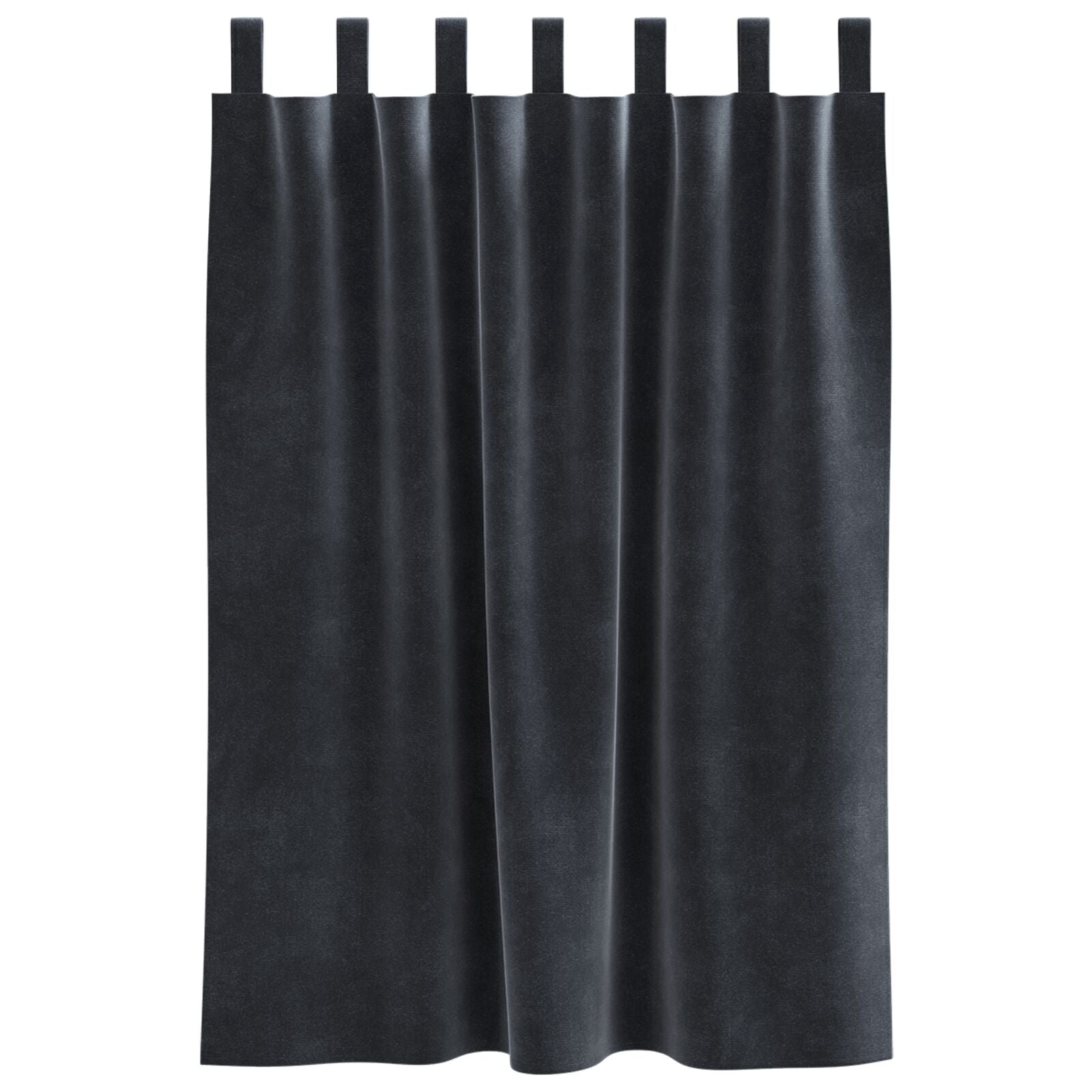 Blackout Gordijnen 2 Stuks Fluwel Donkergrijs 140 x 140 cm met hanglussen