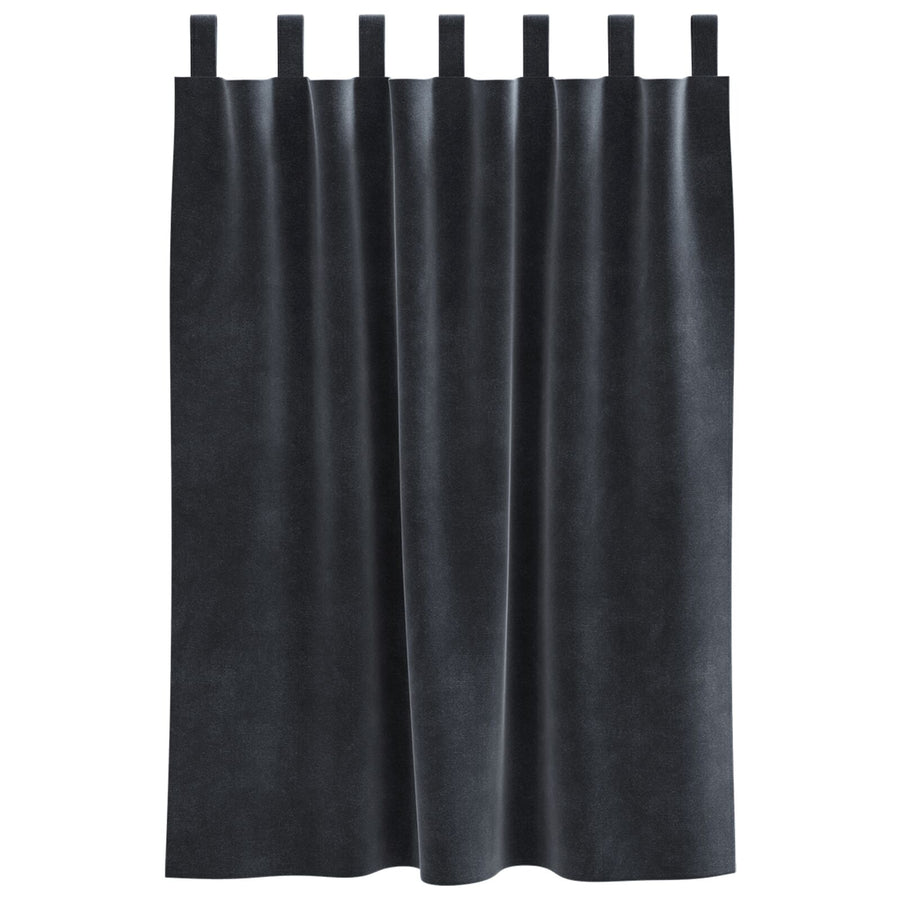 Blackout Gordijnen 2 Stuks Fluwel Donkergrijs 140 x 140 cm met hanglussen