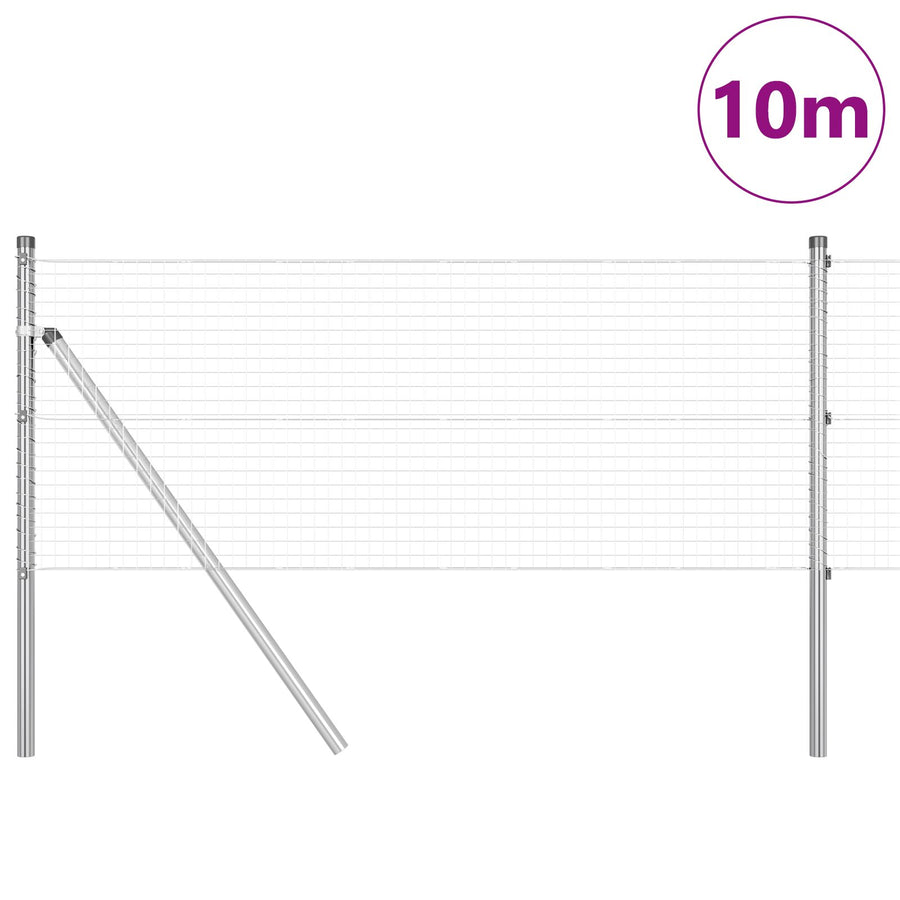 Hekpaal Set Set Van 2 Gegalvaniseerd Staal 10 X 0,5 M Duurzaam Gegalvaniseerd Staal