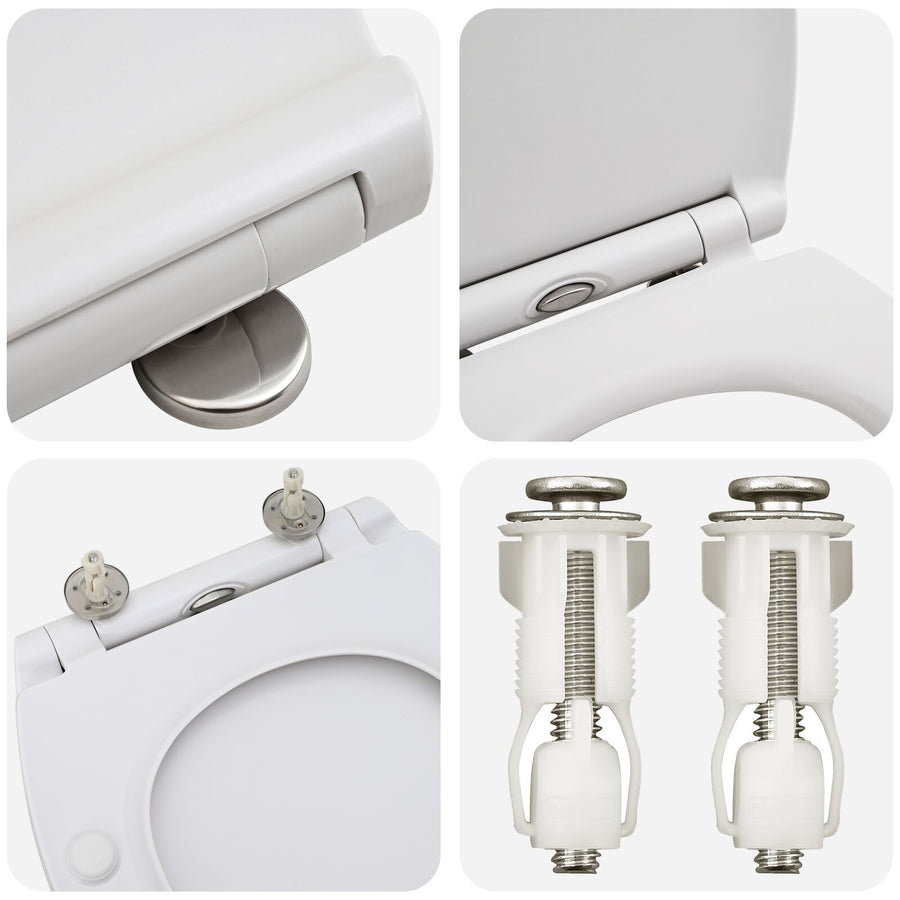 Snelsluiting Toiletbril Met Zachte Sluiting Duroplast Wit