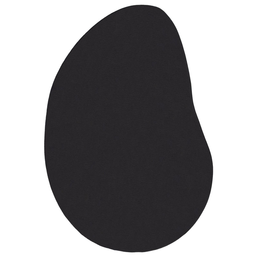 Vloerkleed Polyester Antislip Zwart 140 x 200 cm Ovaal-Druppel