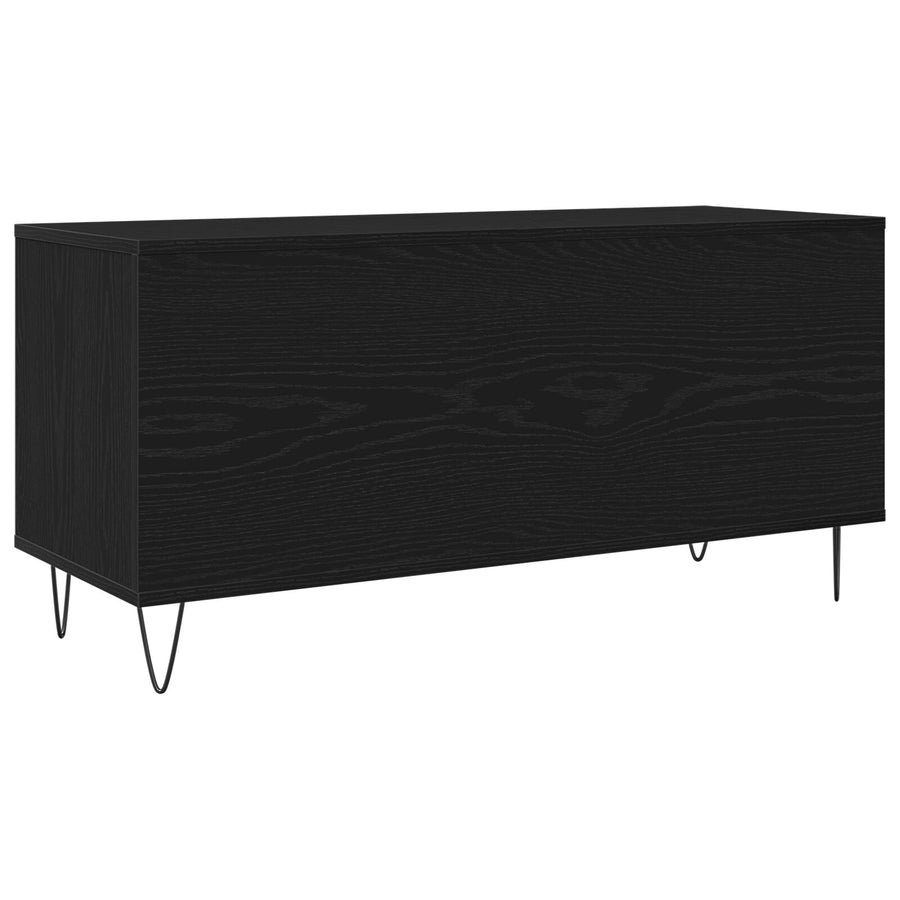 Record Cabinet 100X38X48 Cm Geprefabriceerd Hout Zwart eiken