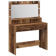 Kaptafel Met Led-Lichten - Vintage Hout - Oud hout 100 x 41 x 135 cm