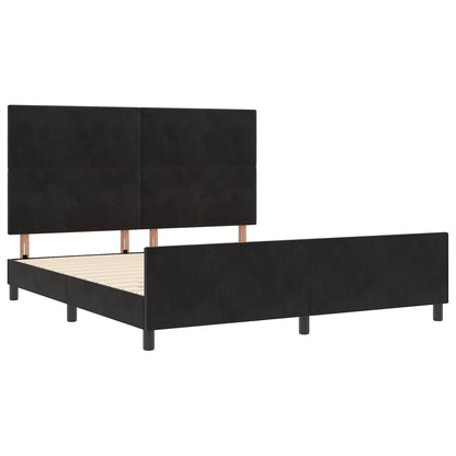 Zwarte Fluwelen Bedframe 180X200 Cm Crème