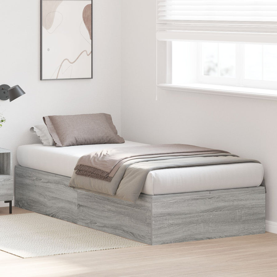 Opbergbedframe Grijs Sonoma 75 x 190 cm